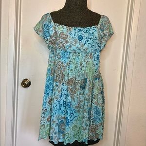 Babydoll cold shoulder top